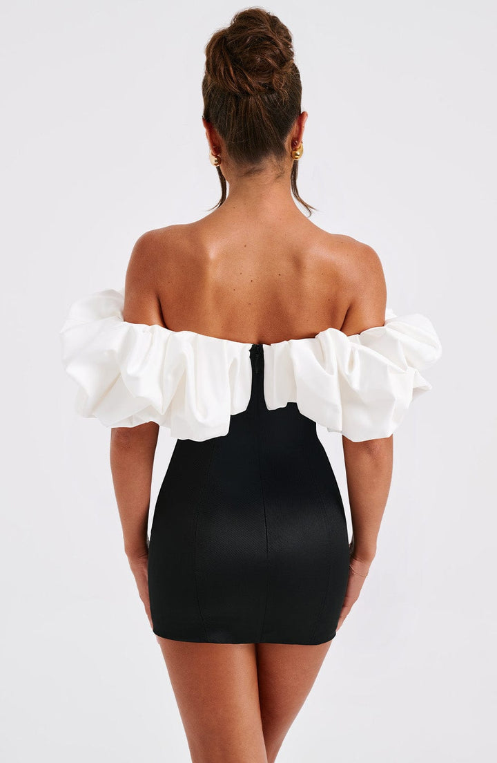 Gweeks - Allure Contrast Mini Elbise - gweeks.com
