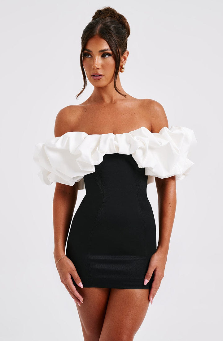 Gweeks - Allure Contrast Mini Elbise - gweeks.com