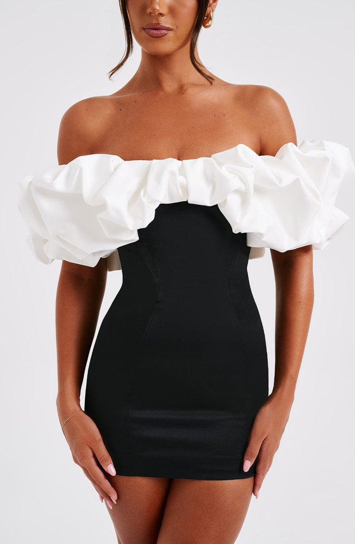 Gweeks - Allure Contrast Mini Elbise - gweeks.com