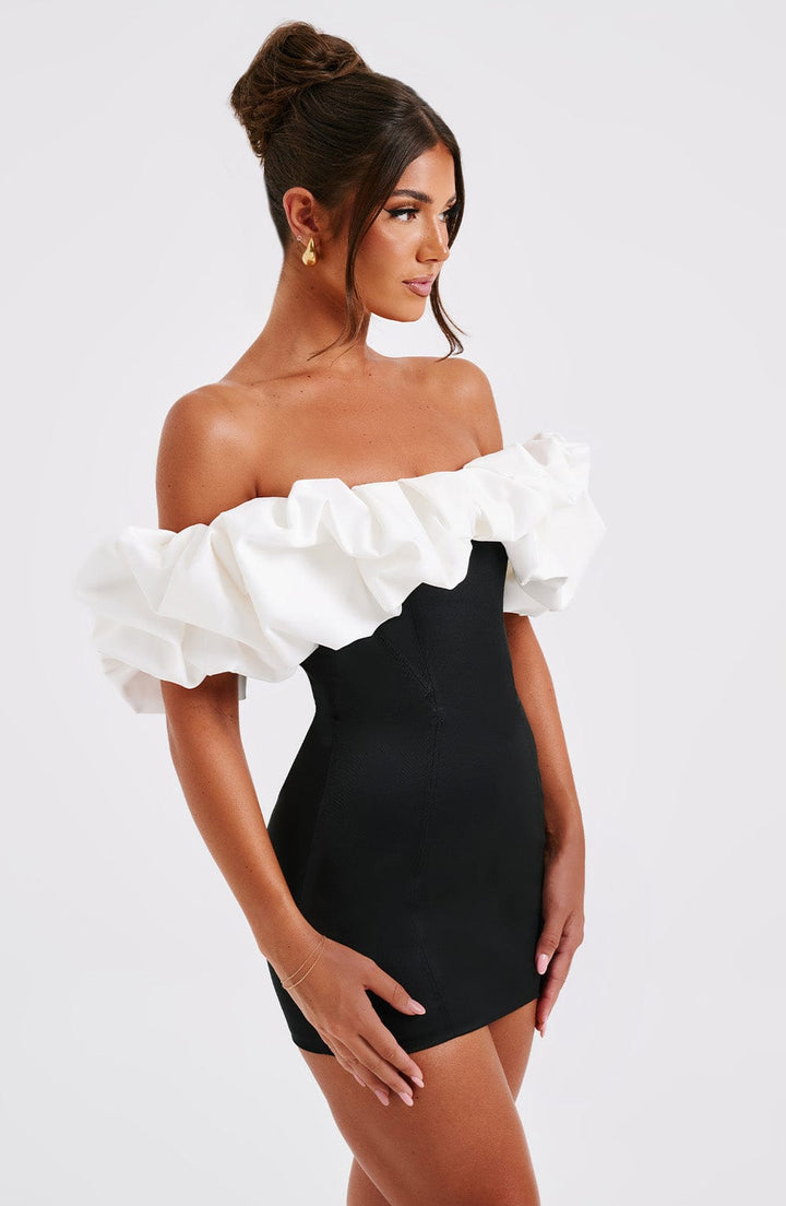 Gweeks - Allure Contrast Mini Elbise - gweeks.com