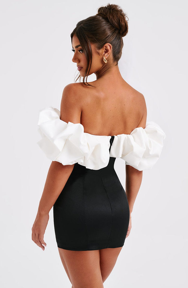 Gweeks - Allure Contrast Mini Elbise - gweeks.com