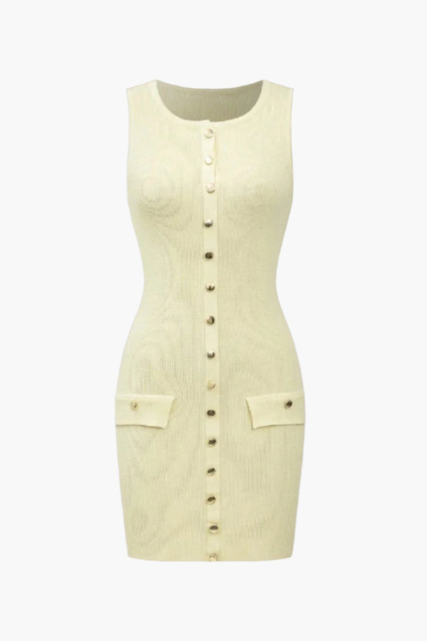 Gweeks - Aria Luxe Button Mini Elbise - gweeks.com