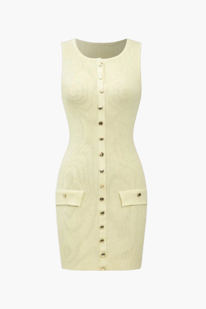 Gweeks - Aria Luxe Button Mini Elbise - gweeks.com