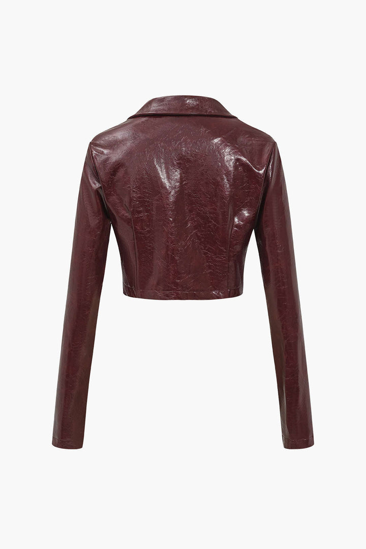 Gweeks - Aurora Leather Crop Ceket - gweeks.com
