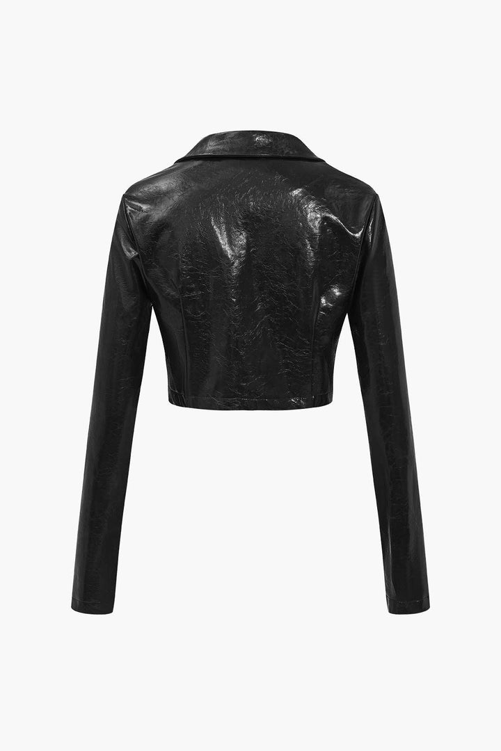 Gweeks - Aurora Leather Crop Ceket - gweeks.com