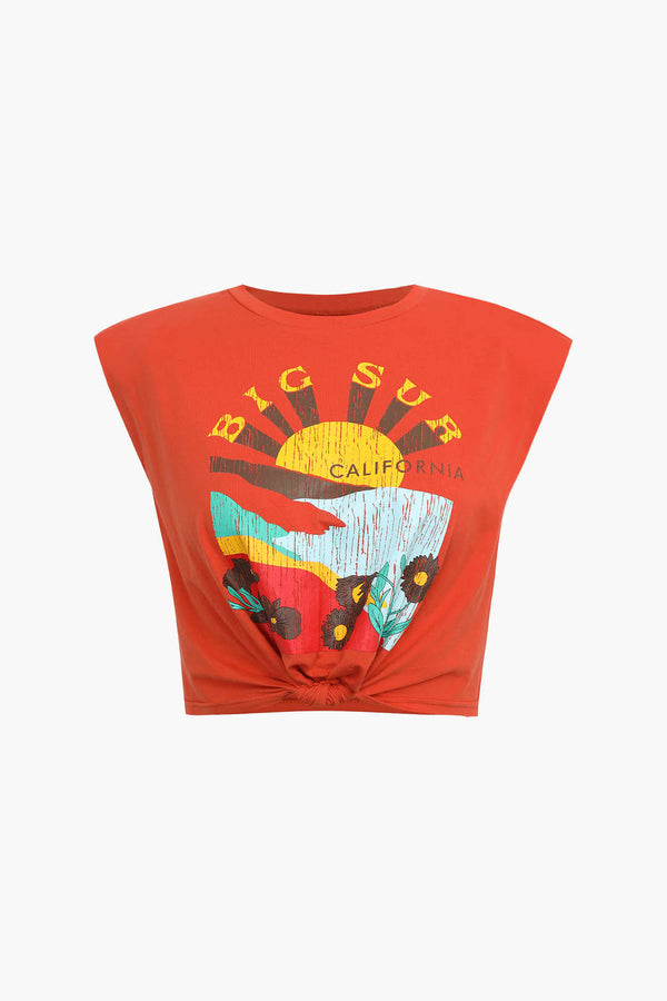 Gweeks - Big Sur Sunset Crop T-Shirt - gweeks.com