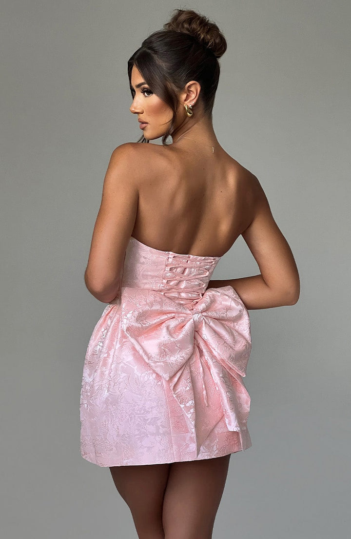 Gweeks - Blush Petal Fiyonklu Mini Elbise - gweeks.com