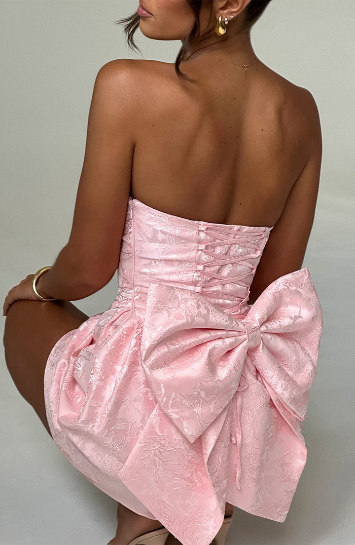 Gweeks - Blush Petal Fiyonklu Mini Elbise - gweeks.com