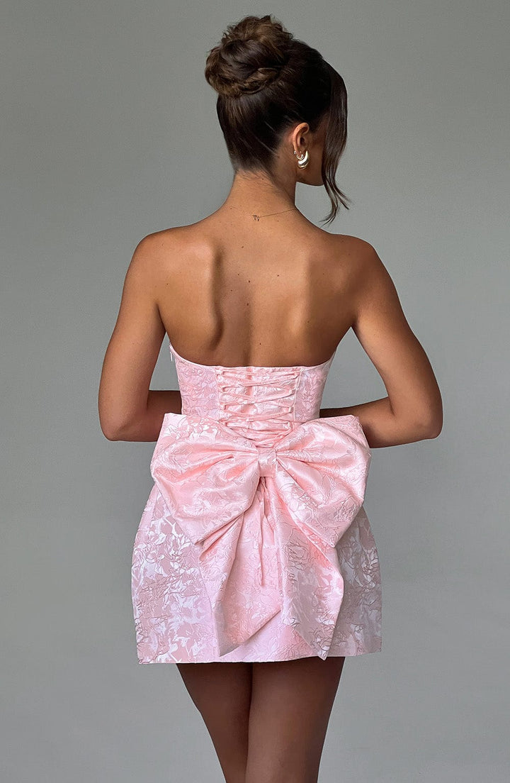 Gweeks - Blush Petal Fiyonklu Mini Elbise - gweeks.com