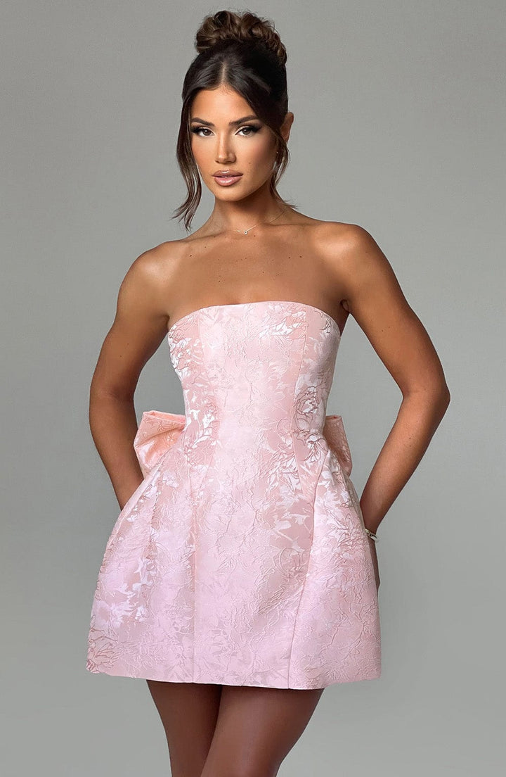 Gweeks - Blush Petal Fiyonklu Mini Elbise - gweeks.com