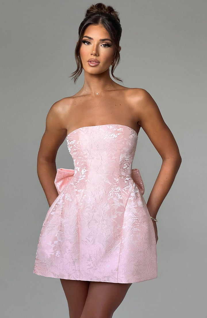 Gweeks - Blush Petal Fiyonklu Mini Elbise - gweeks.com