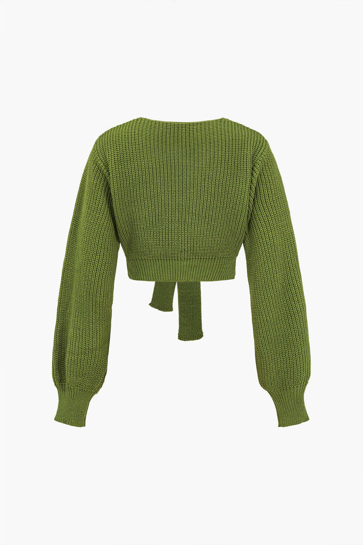 Gweeks - Bow Harmony Crop Triko Hırka - gweeks.com