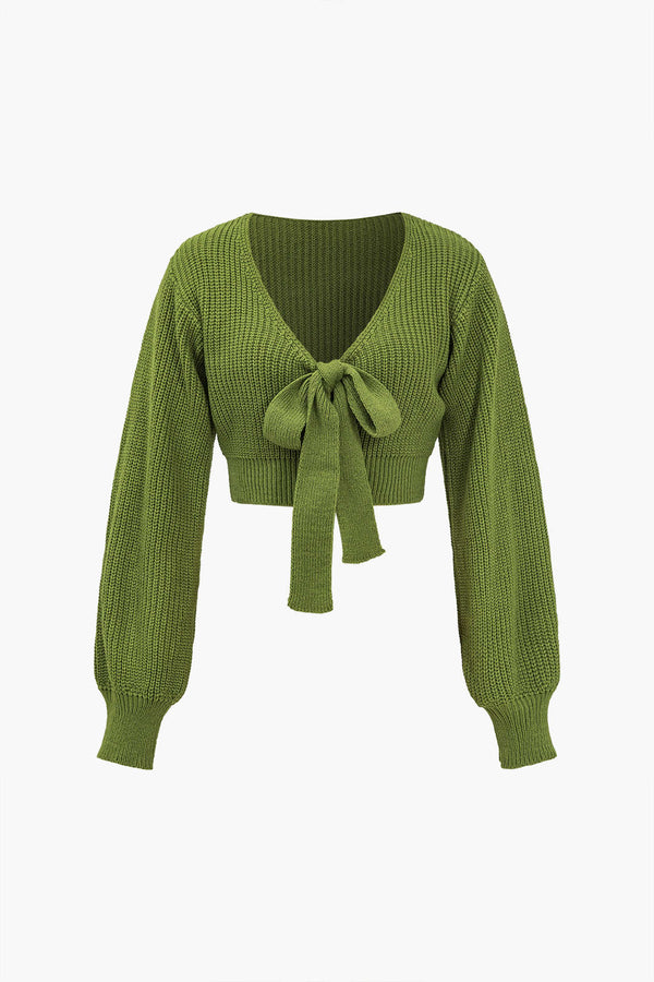 Gweeks - Bow Harmony Crop Triko Hırka - gweeks.com