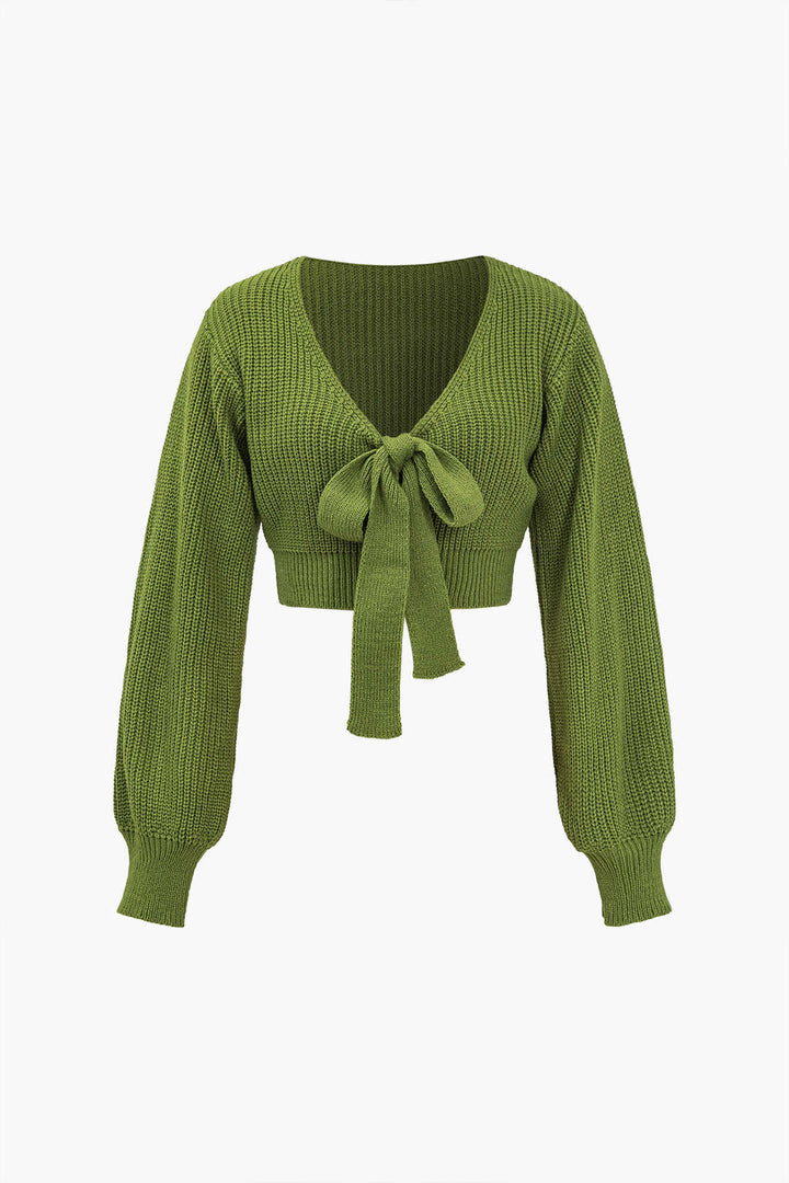 Gweeks - Bow Harmony Crop Triko Hırka - gweeks.com