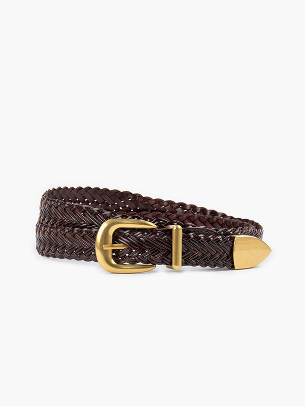 Gweeks - Braided Gold Deri Kemer - gweeks.com