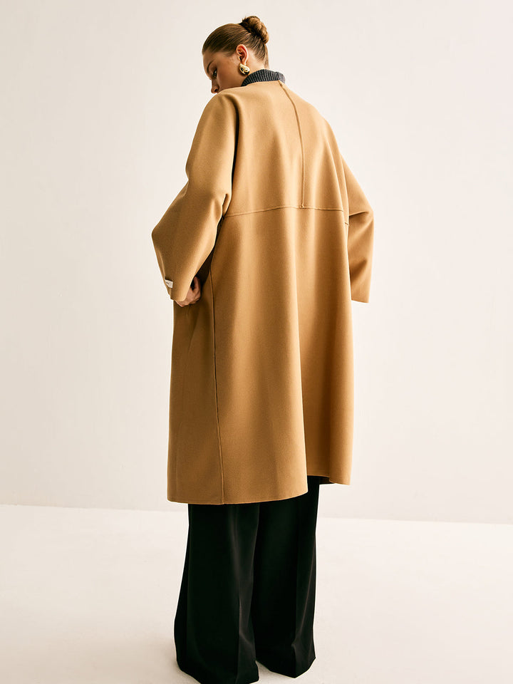 Gweeks - Camel Grace Uzun Kaşe Kaban - gweeks.com