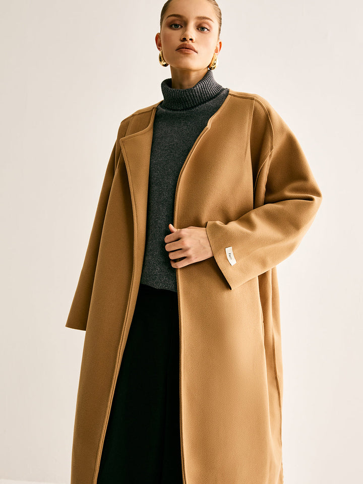 Gweeks - Camel Grace Uzun Kaşe Kaban - gweeks.com