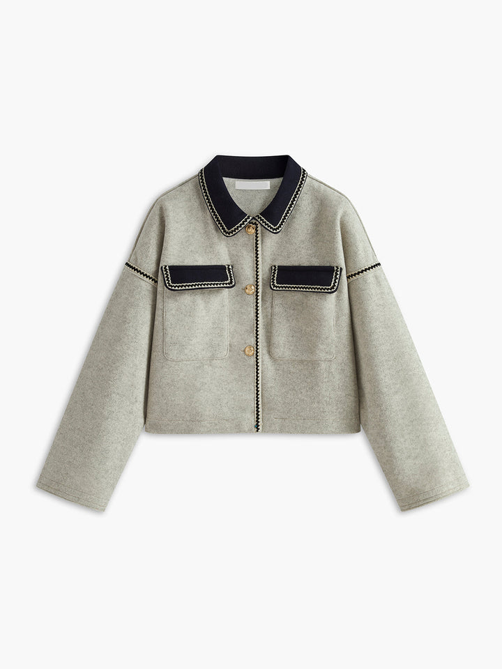 Gweeks - Chic Contrast Pocket Jacket - gweeks.com
