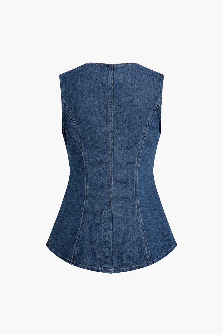 Gweeks - Classic Denim Vest Blazer - gweeks.com
