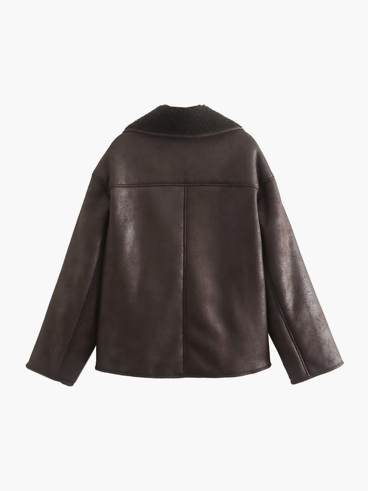 Gweeks - Cocoa Luxe Shearling Jacket - gweeks.com