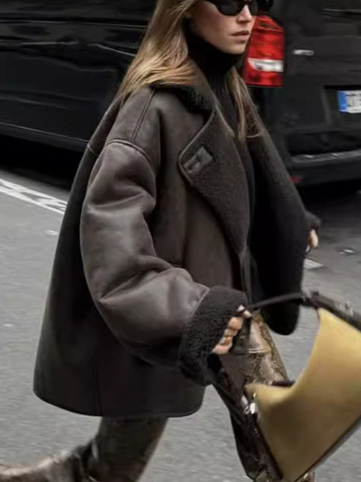 Gweeks - Cocoa Luxe Shearling Jacket - gweeks.com