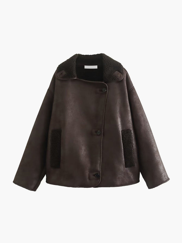 Gweeks - Cocoa Luxe Shearling Jacket - gweeks.com