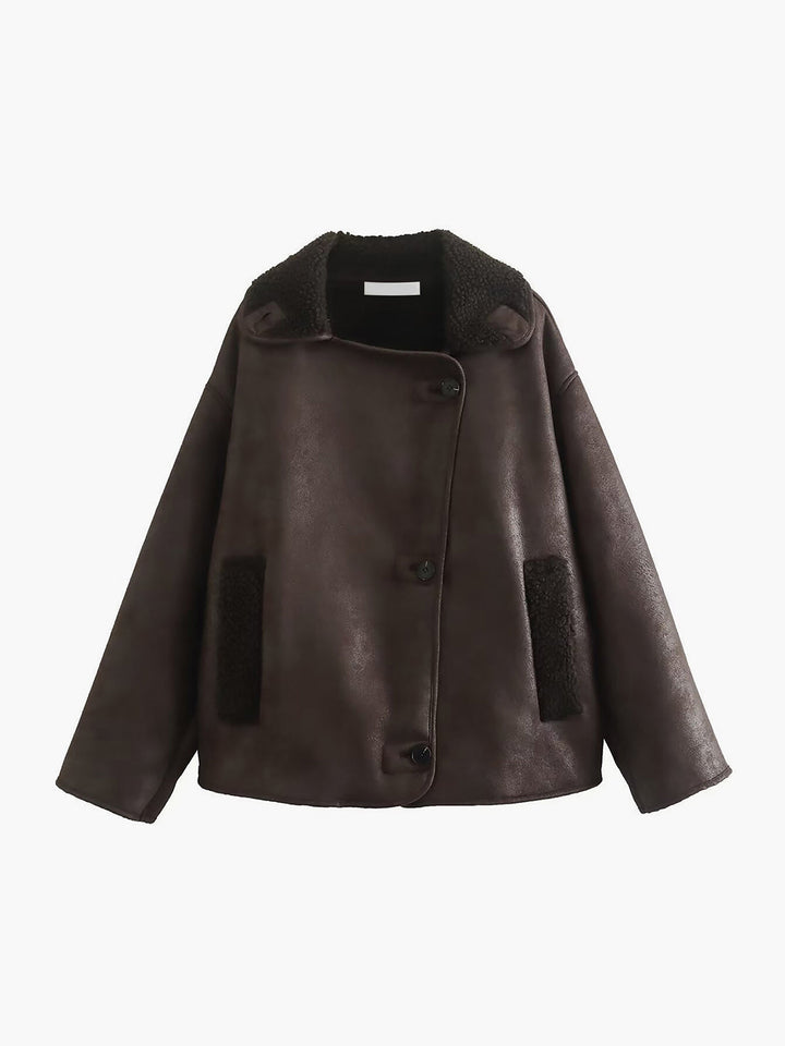 Gweeks - Cocoa Luxe Shearling Jacket - gweeks.com