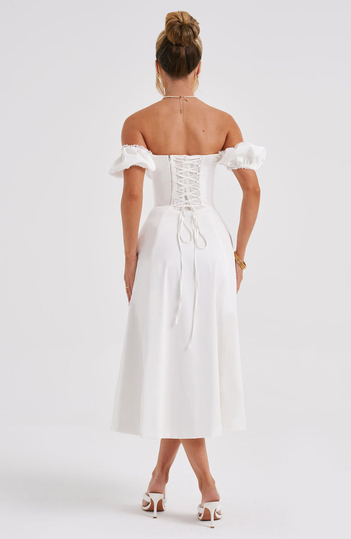 Gweeks - Courtney Ivory Midi Elbise - gweeks.com