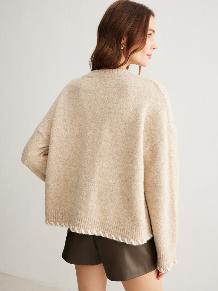 Gweeks - Cozy Chic V Yaka Triko - gweeks.com