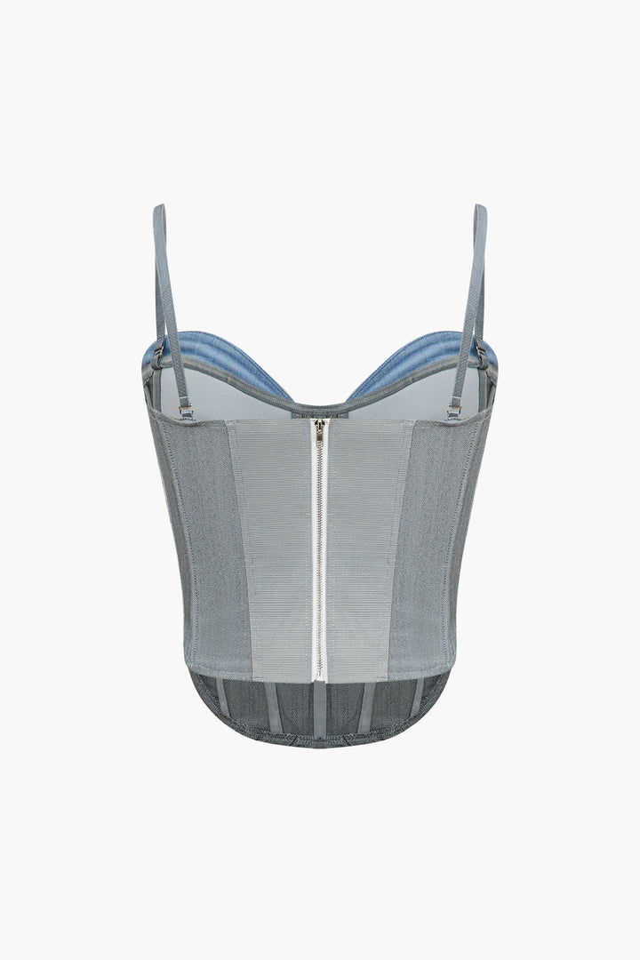 Gweeks - Denim Charm Corset - gweeks.com