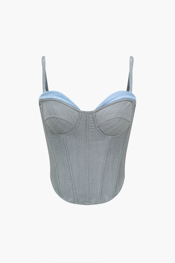 Gweeks - Denim Charm Corset - gweeks.com