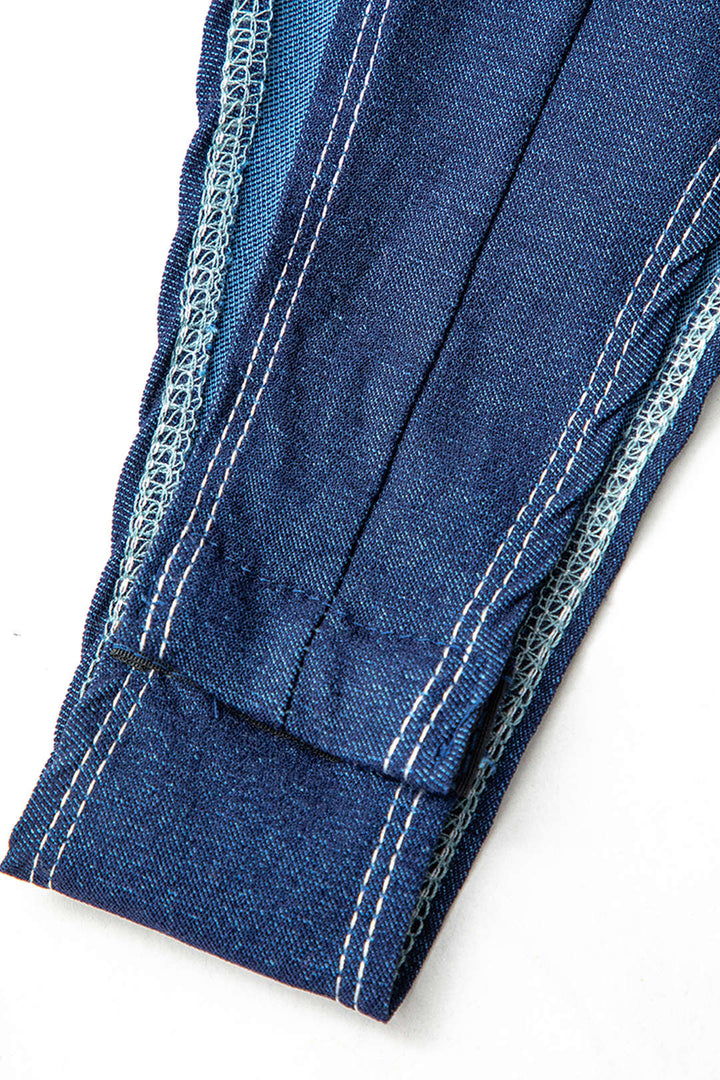 Gweeks - Denim Charm Fermuar Detaylı Body - gweeks.com