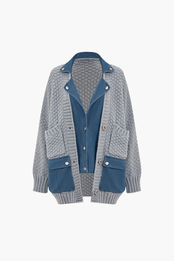 Gweeks - Denim Harmony Örgü Ceket - gweeks.com