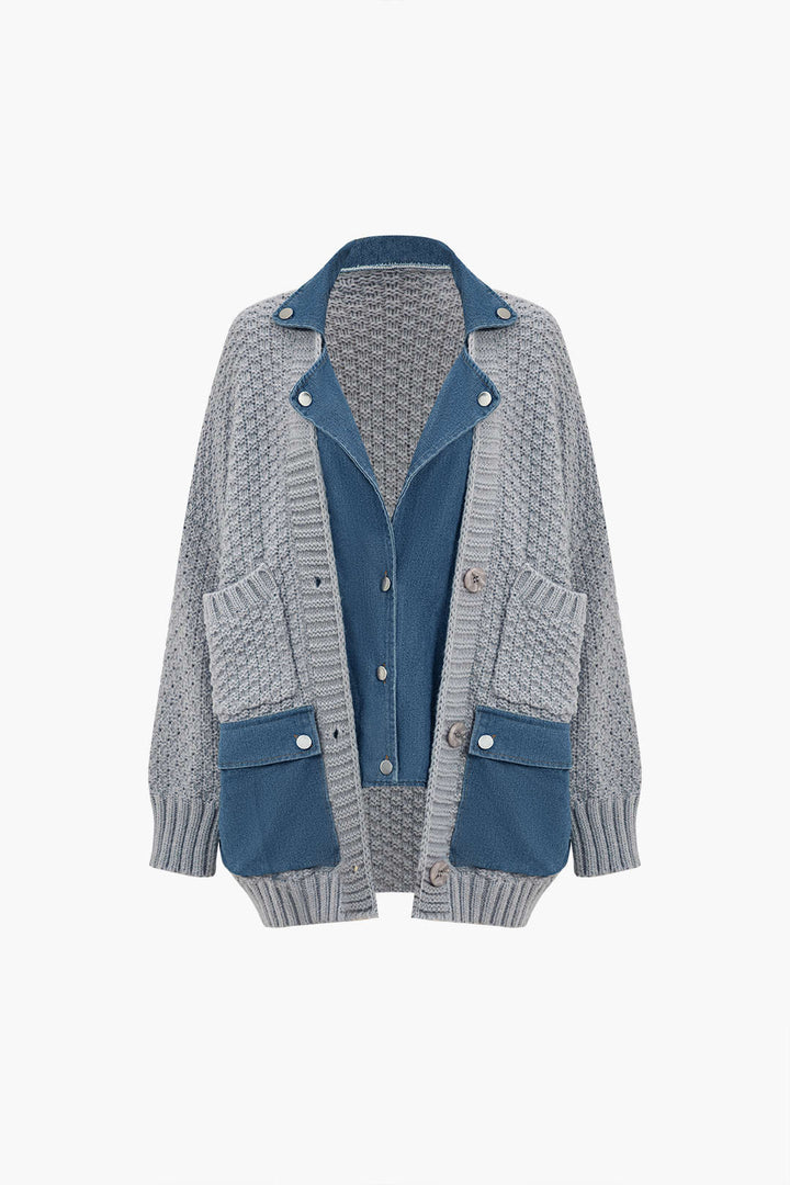Gweeks - Denim Harmony Örgü Ceket - gweeks.com