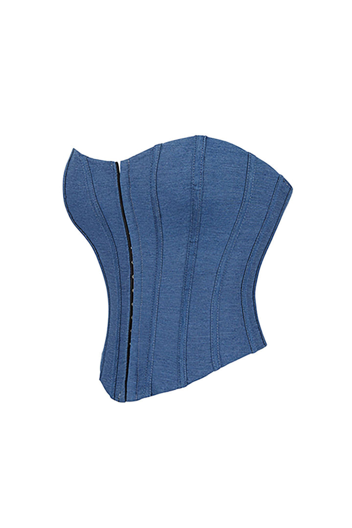 Gweeks - Denim Korsaj Büstiyer - gweeks.com