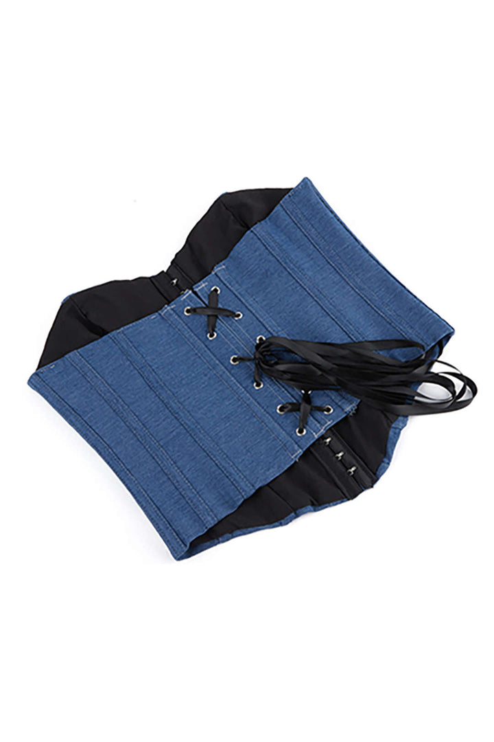 Gweeks - Denim Korsaj Büstiyer - gweeks.com