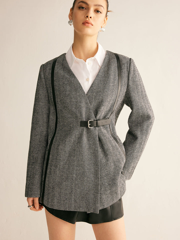 Gweeks - Dynamic Belted Blazer - gweeks.com