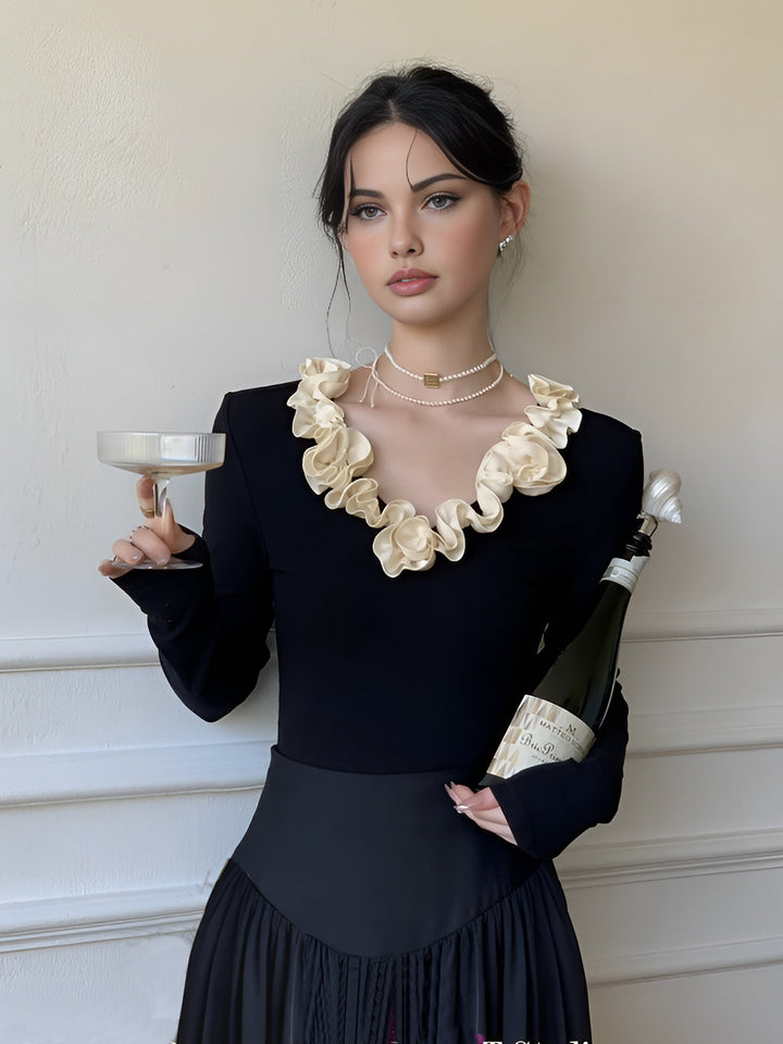 Gweeks - Elegant Bloom Detaylı Bluz - gweeks.com
