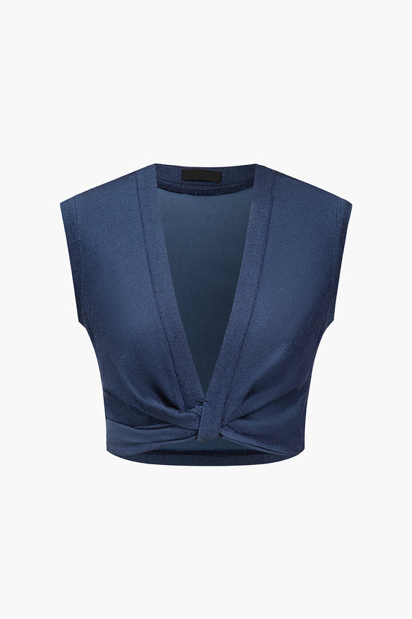Gweeks - Elegant Twist Crop Top - gweeks.com