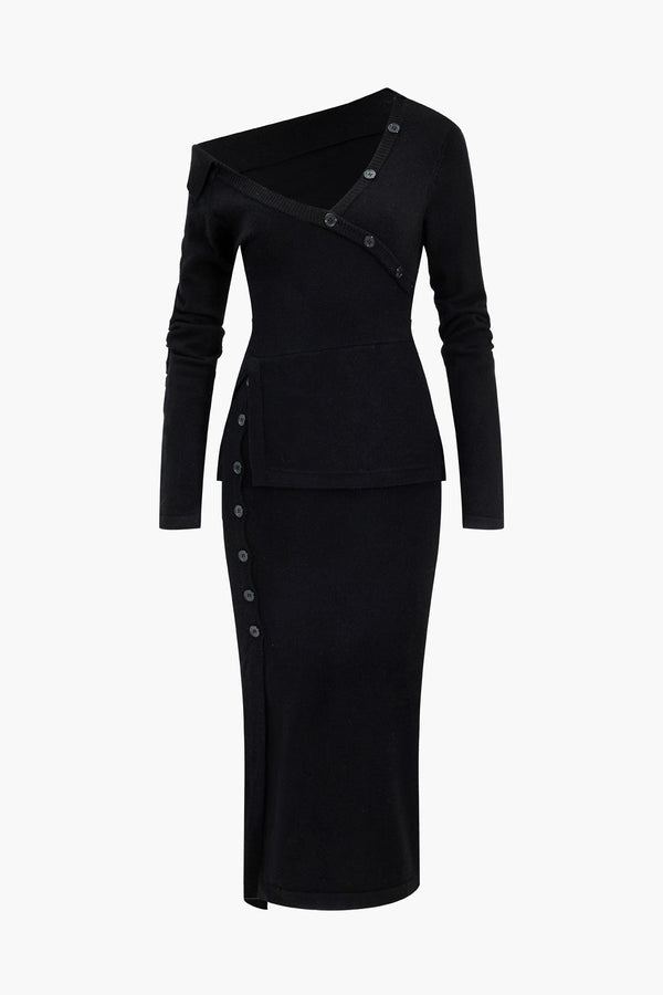 Gweeks - Eliza Asimetrik Detaylı Elbise - gweeks.com