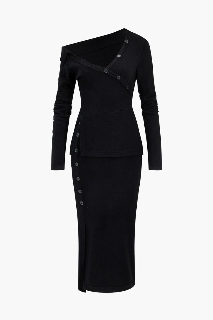 Gweeks - Eliza Asimetrik Detaylı Elbise - gweeks.com