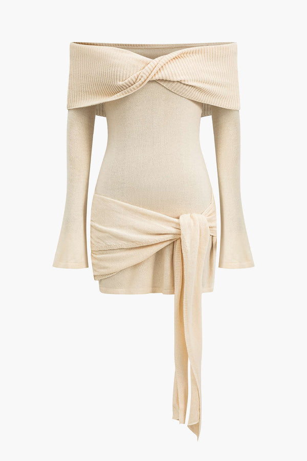Gweeks - Eliza Örgü Detaylı Mini Elbise - gweeks.com