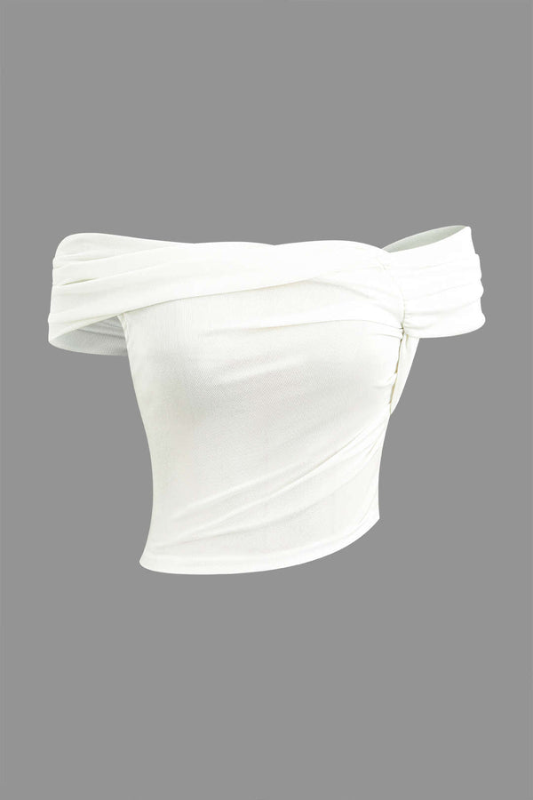 Gweeks - Ethereal Charm Off-Shoulder Crop Top - gweeks.com