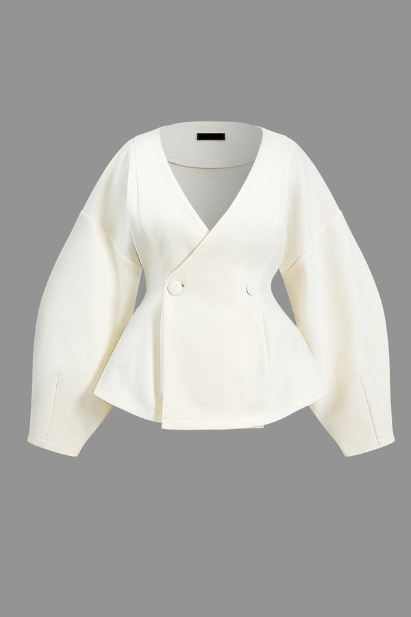 Gweeks - Ethereal Elegance Çift Düğmeli Ceket - gweeks.com