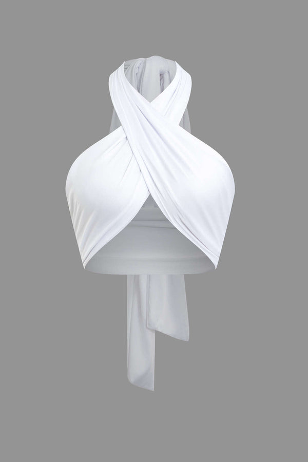 Gweeks - Ethereal Grace Halter Bluz - gweeks.com