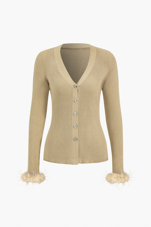 Gweeks - Feather Elegance Triko Hırka - gweeks.com