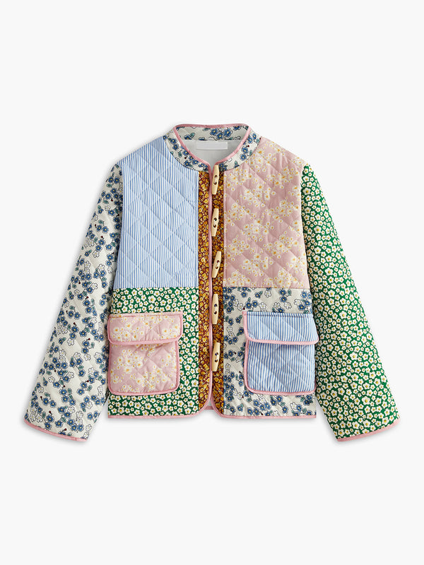Gweeks - Floral Patchwork Ceket - gweeks.com