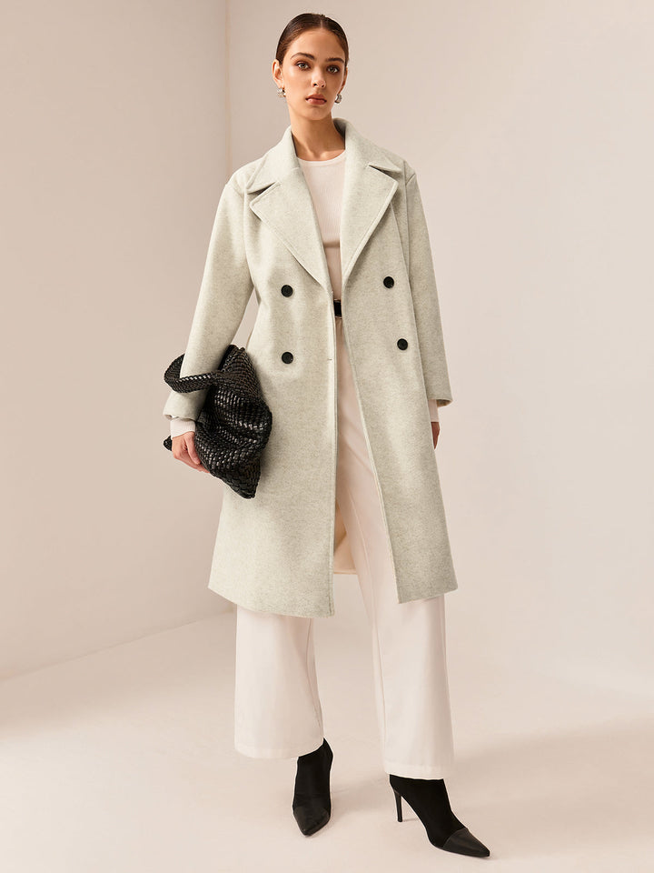 Gweeks - Frosty Elegance Çift Düğmeli Kaban - gweeks.com