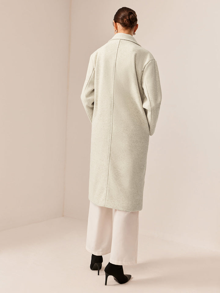 Gweeks - Frosty Elegance Çift Düğmeli Kaban - gweeks.com