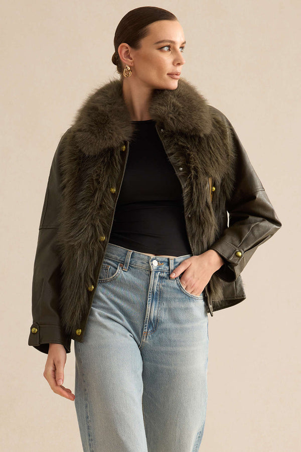 Gweeks - Fur Harmony Deri Ceket - gweeks.com